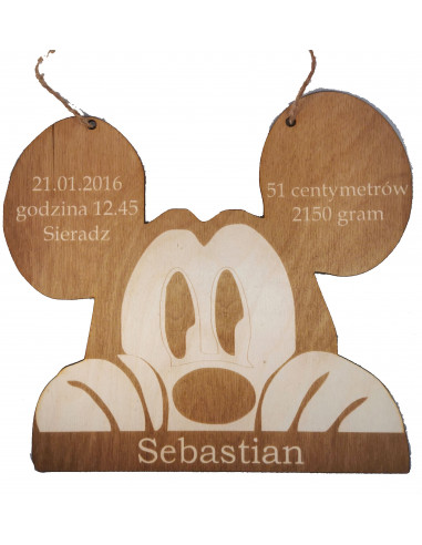 Metryczka drewniana, Myszka duża