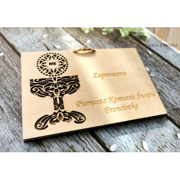 Drewniane zaproszenie na... 2