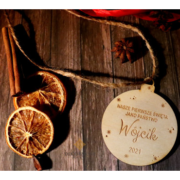 Bombka z grawerem nazwiskiem 2