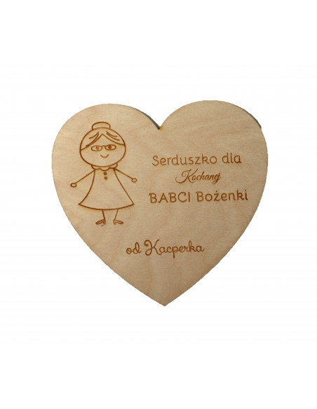 duży magnes dla babci personalizowany