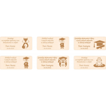 magnes pamiątka dla ucznia na zakończenie szkoły - sowa 2